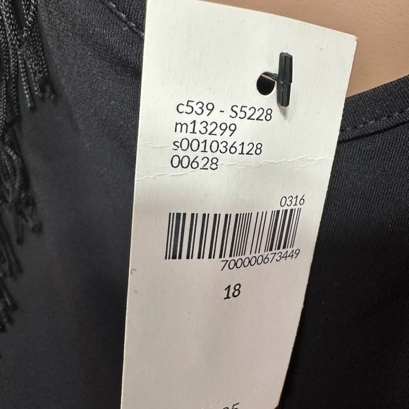 Lane Bryant Black Fringe Drape Dress Size 18 Sleeveless Party Cocktail New DB - Picture 5 of 6